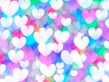 Renkli kalpler arka plan Aşk ve Sevgililer Günü konsepti