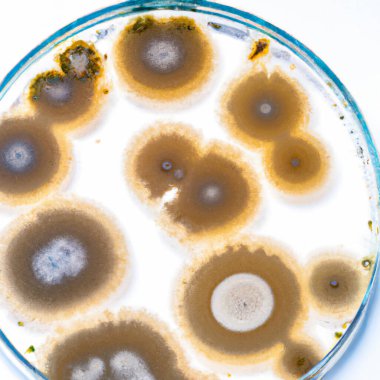 Bacteria and Virus cells close up on white background - Digital Illustration