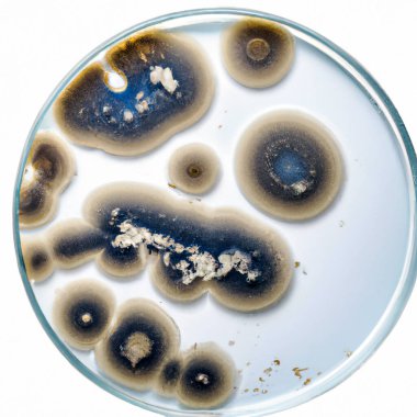 Bacteria and Virus cells close up on white background - Digital Illustration