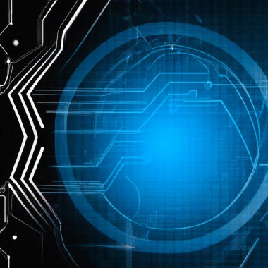 Abstract circuit cyberspace design - Digital Illustration