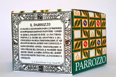 PARROZZO Traditional Cake with Almonds flour and covered with chocolate. Produced by Luigi D'Amico - Pescara (Abruzzo - Italy)