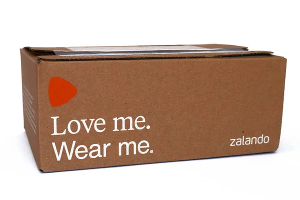 stock image Package of ZALANDO. Zalando is an e-commerce retailer of fashion and beauty items active across Europe