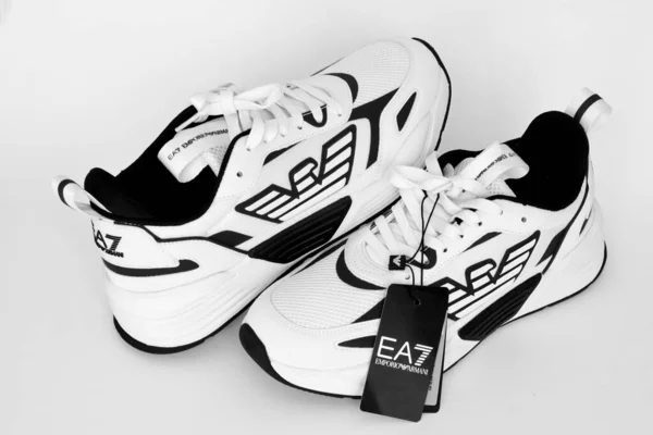 Ea7 Emporio Armani Sneakers Ea7 Italian Luxury Fashion House Brand — Stock Photo, Image