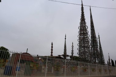 Simon Rodia 'nın WATTS Kuleleri, mimari yapılar, Simon Rodia State Historic Park, Los Angeles - ABD