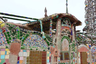 Simon Rodia 'nın WATTS Kuleleri, mimari yapılar, Simon Rodia State Historic Park, Los Angeles - ABD