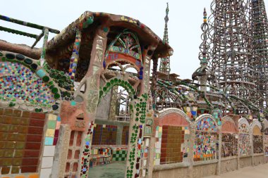 Simon Rodia 'nın WATTS Kuleleri, mimari yapılar, Simon Rodia State Historic Park, Los Angeles - ABD