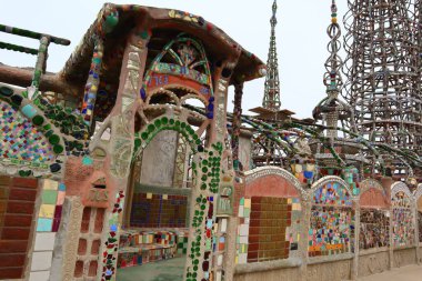 Simon Rodia 'nın WATTS Kuleleri, mimari yapılar, Simon Rodia State Historic Park, Los Angeles - ABD