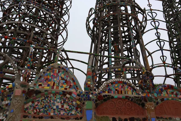 stock image WATTS TOWERS by Simon Rodia, architectural structures, located in Simon Rodia State Historic Park, Los Angeles - California - USA