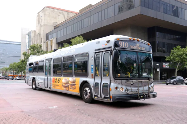 stock image Los Angeles, California, USA - May 24, 2023: LA Metro Bus Transit, Public Transport of Los Angeles County (MTA - LA County Metropolitan Transit Authority)