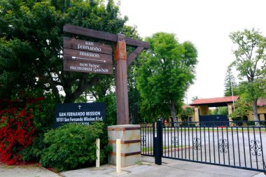 Los Angeles, Kaliforniya, ABD - 25 Mayıs 2023 San Fernando Misyonu, tarihi El Camino Real, San Fernando Rey de Espana, İspanya Misyonu