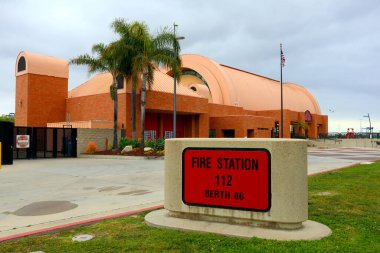 Los Angeles, Kaliforniya, ABD - 25 Mayıs 2023 Los Angeles İtfaiye Departmanı, İtfaiye İstasyonu 112, Berth 86
