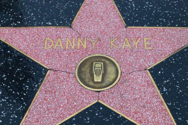 ABD, CALIFORNIA, HOLYWOOD - 20 Mayıs 2019: Hollywood, Kaliforniya 'daki Hollywood Şöhret Yolu' nda Danny Kaye yıldızı 
