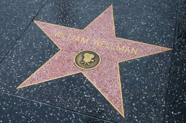 ABD, CALIFORNIA, HOLYWOOD - 20 Mayıs 2019: Hollywood, Kaliforniya 'daki Hollywood Şöhret Yolu' nda William Wellman yıldızı 