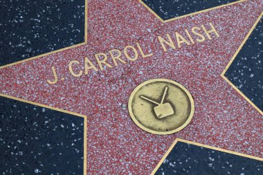 ABD, CALIFORNIA, HOLYWOOD - 20 Mayıs 2019: J. Carrol Naish Hollywood, Kaliforniya 'daki Hollywood Şöhret Yolu' nun yıldızı 