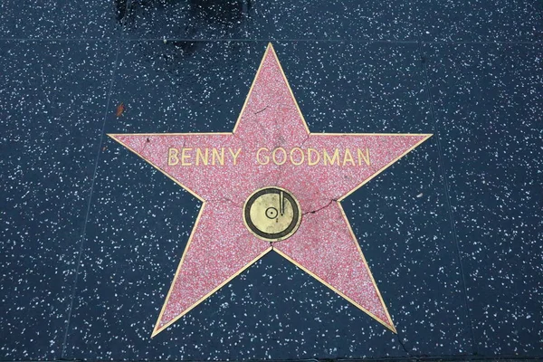 Usa Kalifornien Hollywood Maj 2019 Benny Goodman Stjärna Hollywood Walk — Stockfoto