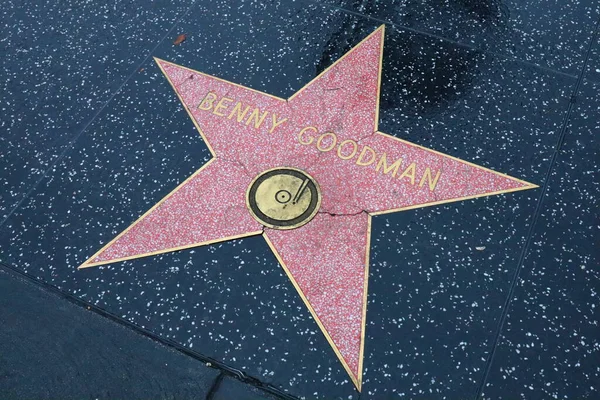 Usa Kalifornien Hollywood Maj 2019 Benny Goodman Stjärna Hollywood Walk — Stockfoto
