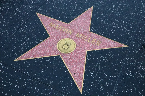 Usa California Hollywood Května 2019 Hvězda Marvina Millera Hollywood Walk — Stock fotografie
