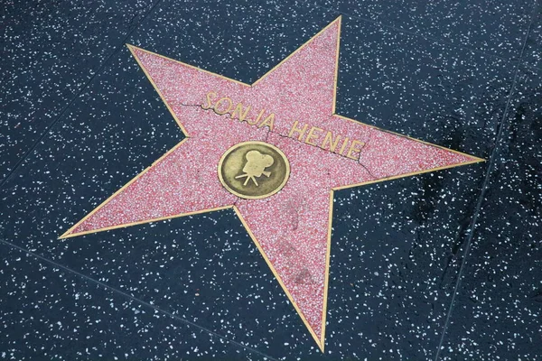 Usa Kalifornia Hollywood Maja 2019 Gwiazda Sonja Henie Hollywoodzkiej Alei — Zdjęcie stockowe