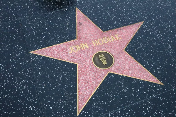 Usa Kalifornia Hollywood Maja 2019 Gwiazda Johna Hodiaka Hollywoodzkiej Alei — Zdjęcie stockowe