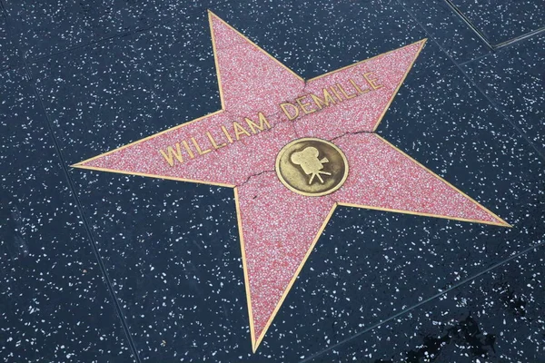 Usa Kalifornia Hollywood Maja 2019 William Demille Gwiazda Hollywood Walk — Zdjęcie stockowe