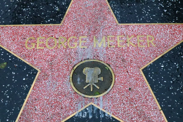 Usa Kalifornien Hollywood Maj 2019 George Meeker Stjärna Hollywood Walk — Stockfoto
