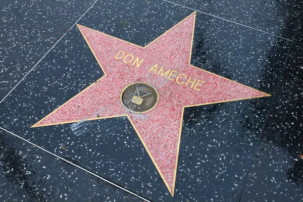 Сша Калифорния Голливуд Мая 2019 Года Звезда Дон Амече Голливудской — стоковое фото