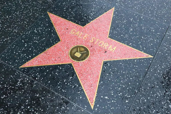 Usa Kalifornia Hollywood Maja 2019 Gwiazda Gale Storm Hollywoodzkiej Alei — Zdjęcie stockowe
