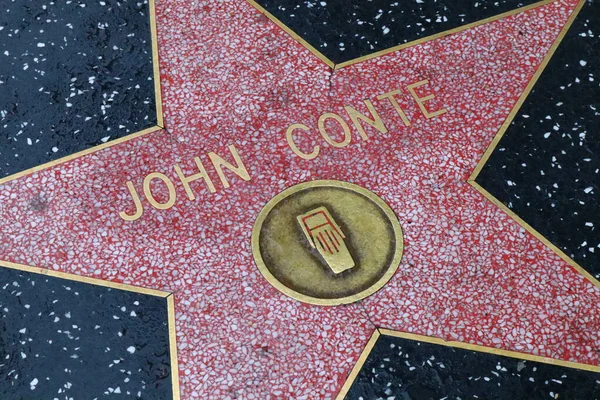 Сша Калифорния Голливуд Мая 2019 Года Звезда Джон Конте Голливудской — стоковое фото