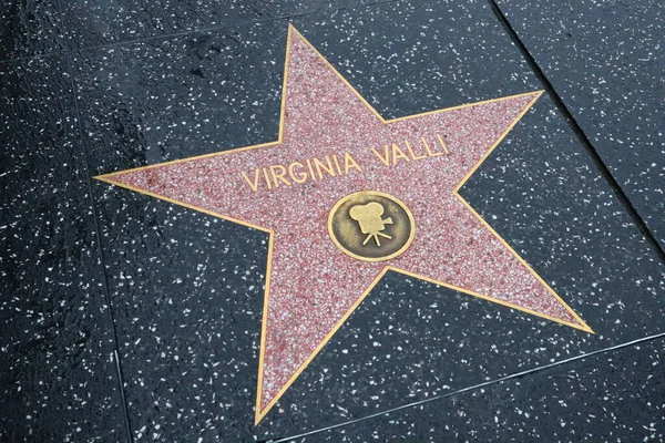 Usa Kalifornien Hollywood Mai 2019 Virginia Valli Stern Auf Dem — Stockfoto