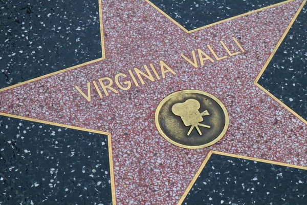 Usa California Hollywood Mei 2019 Bintang Virginia Valli Hollywood Walk — Stok Foto