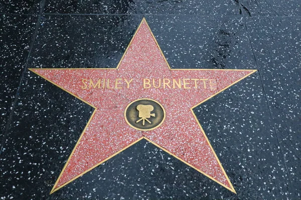 Usa California Hollywood May 2019 Smiley Burnette Star Hollywood Walk — Stock Photo, Image