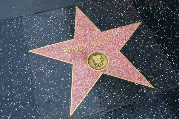 Usa California Hollywood May 2019 Buddy Rogers Star Hollywood Walk — Stock Photo, Image