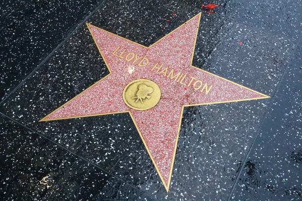 Eua California Hollywood Maio 2019 Estrela Lloyd Hamilton Calçada Fama — Fotografia de Stock