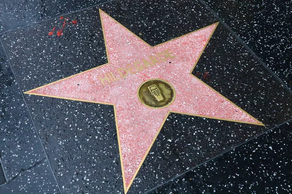 Usa Kalifornien Hollywood Maj 2019 Hildegarde Stjärna Hollywood Walk Fame — Stockfoto