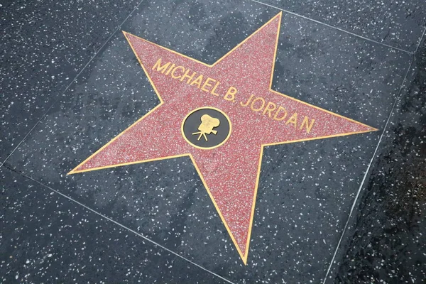 Usa Kalifornia Hollywood Maja 2019 Michael Jordan Gwiazdą Hollywood Walk — Zdjęcie stockowe