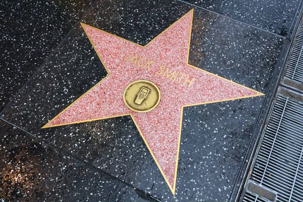 Usa Kalifornia Hollywood Maja 2019 Jack Smith Gwiazdą Hollywood Walk — Zdjęcie stockowe