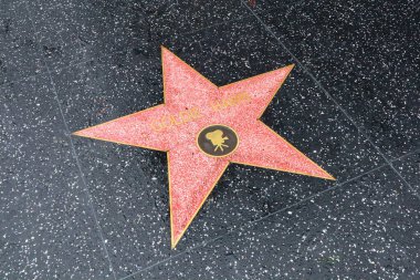 ABD, CALIFORNIA, HOLYWOOD - 18 Nisan 2019: Hollywood, Kaliforniya 'daki Hollywood Şöhret Yolu' nda Goldie Hawn yıldızı 