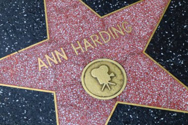 ABD, CALIFORNIA, HOLYWOOD - 20 Mayıs 2019: Ann Harding Hollywood Şöhret Yolu, Kaliforniya 