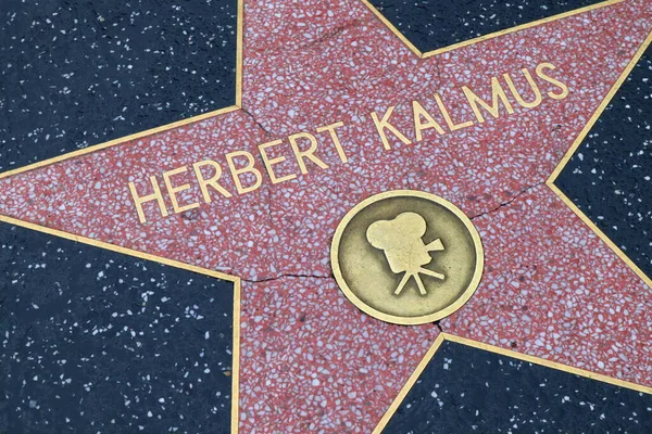 California Hollywood Abril 2019 Herbert Kalmus Estrella Paseo Fama Hollywood — Foto de Stock