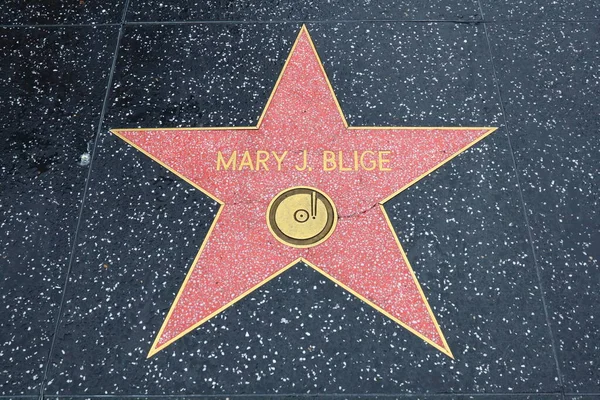 Usa California Hollywood Abril 2019 Mary Blige Protagoniza Paseo Fama — Foto de Stock