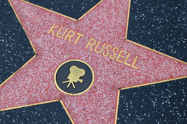 Eua California Hollywood Abril 2019 Kurt Russell Estrela Calçada Fama — Fotografia de Stock