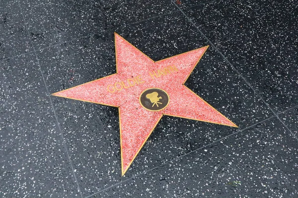Eua California Hollywood Abril 2019 Goldie Hawn Estrela Calçada Fama — Fotografia de Stock