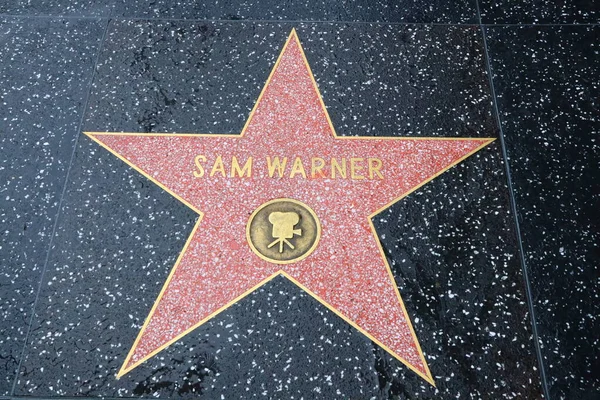 Eua California Hollywood Maio 2019 Sam Warner Estrela Calçada Fama — Fotografia de Stock