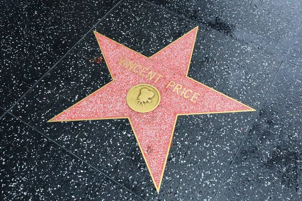 Usa Kalifornia Hollywood Maja 2019 Vincent Price Star Hollywood Walk — Zdjęcie stockowe