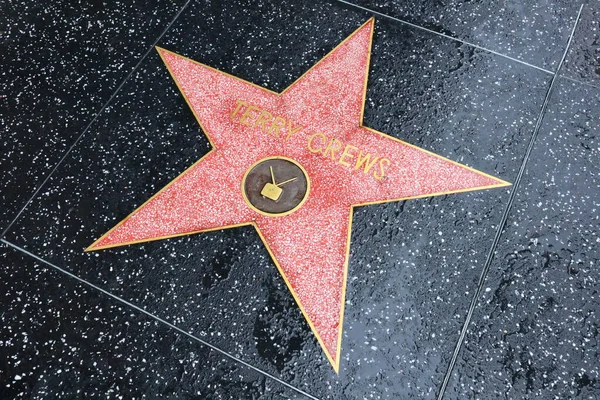 Usa California Hollywood Května 2019 Hvězda Terryho Crewse Hollywood Walk — Stock fotografie