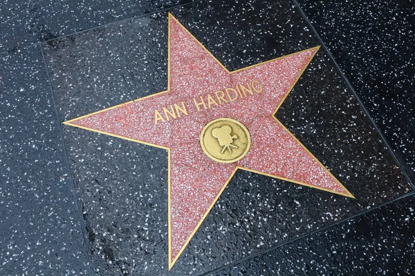 Usa California Hollywood Mei 2019 Bintang Ann Harding Hollywood Walk — Stok Foto