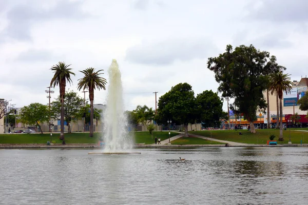 Usa Los Angeles May 2019 View Macarthur Park Located Westlake — Stock Photo, Image