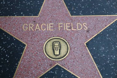 ABD, CALIFORNIA, HOLYWOOD - 20 Mayıs 2019: Gracie Fields Hollywood Şöhret Yolu 'nun yıldızı 