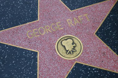 ABD, CALIFORNIA, HOLYWOOD - 20 Mayıs 2019: Hollywood, Kaliforniya 'daki Hollywood Şöhret Yolu' nda George Raft yıldızı 