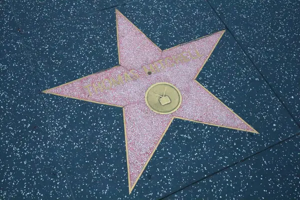 Usa California Hollywood Května 2019 Hvězda Thomase Mitchella Hollywood Walk — Stock fotografie